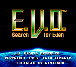 EVO the Search for Eden screenshot 2 for Super Nintendo